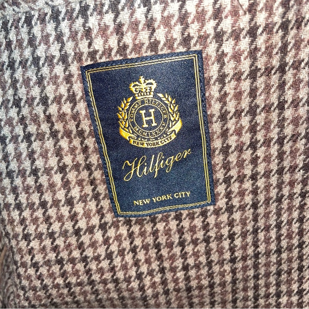 Tommy Hilfiger Wool Blend Tweed Houndstooth Blazer Sport Coat Men’s L - Picture 5 of 15